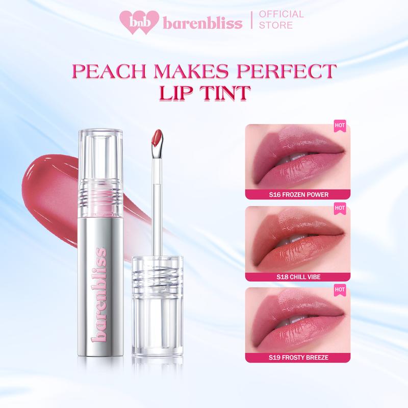   Phiên bản đầu kim loại  Son tint bóng barenbliss Peach Makes Perfect Lip Tint lâu trôi không lem dính bền màu 3ml 
