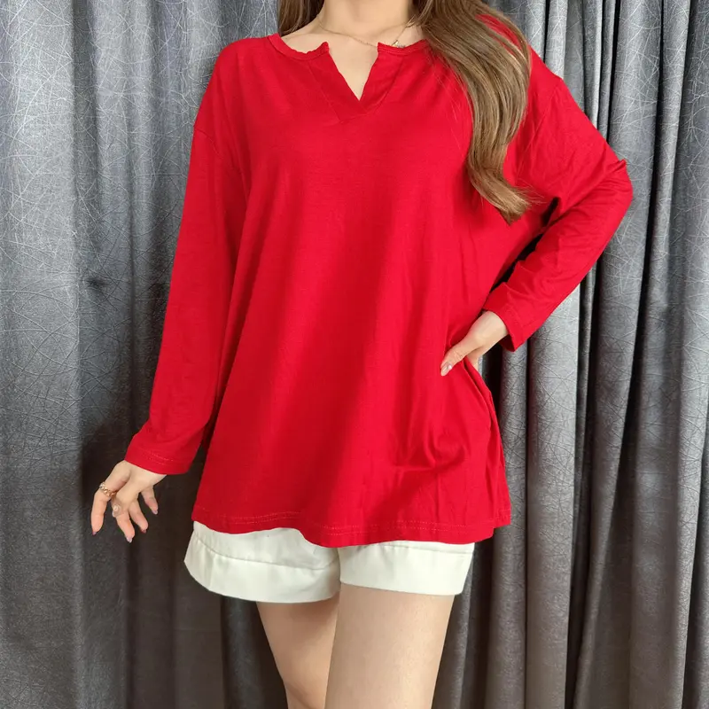 Atasan Vneck Belah Samping Lengan Panjang 839 0