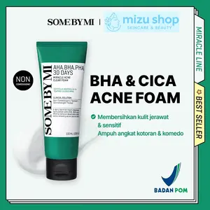 SOME BY MI AHA BHA PHA 30 DAYS MIRACLE ACNE CLEAR FOAM | 100ML 30ML | SOMEBYMI | BPOM