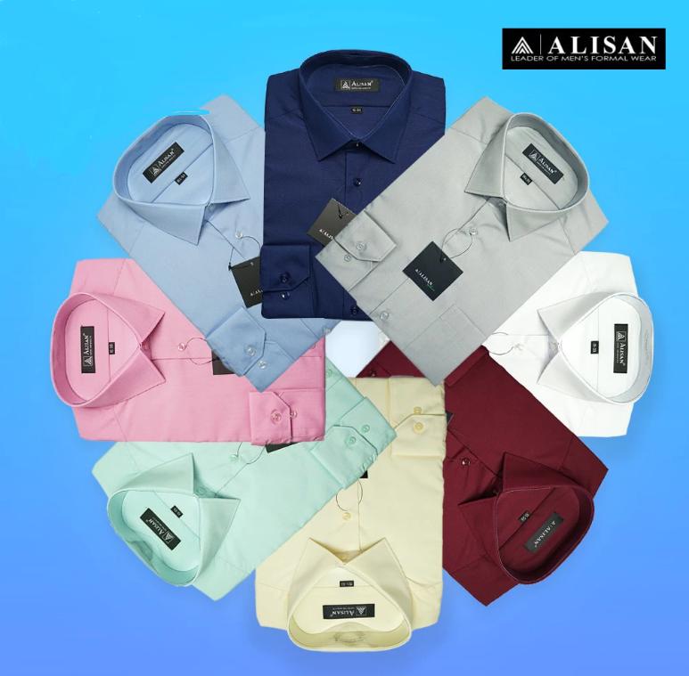 Alisan Kemeja Polos Hitam Lengan Panjang Slim Fit Formal Kerja Kualitas Super Premium Bahan 100% Katun Nyaman Size M L XL XXXL