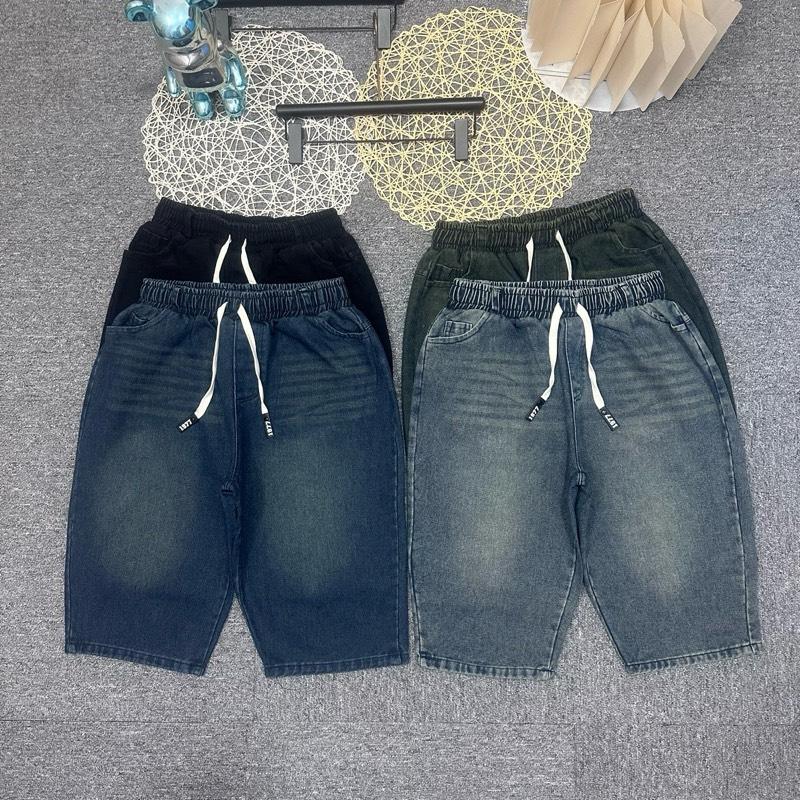Quần Jean Nữ Dáng Ngố Qua Gối Form Baggy Thụng Cạp Cao Lưng Thun BigSize Đến 73Kg _B168