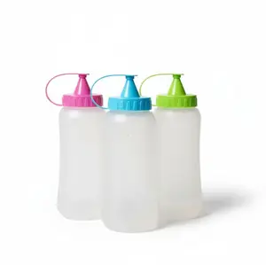OMAHQU Botol Kecap Besar DX - Tutup Warna-Warni Praktis dengan Pilihan Warna Menarik untuk Penggunaan Sehari-hari Kitchenware Bumbu Hijau Plastik