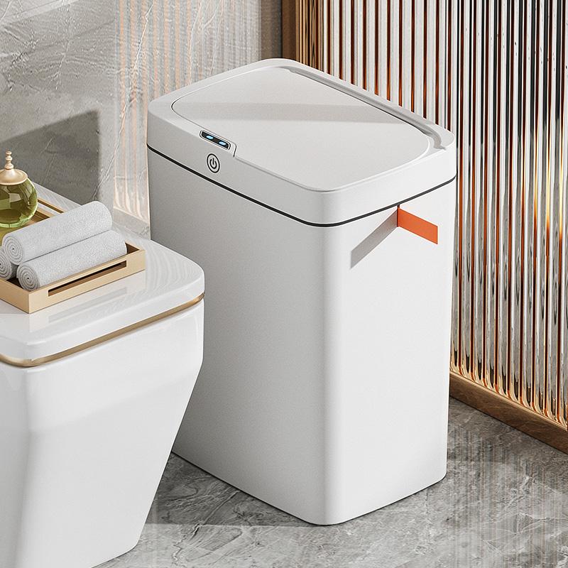 [ SG Stocks ] Automatic Sensor Trash Can, One-Click Packaging, Slim Edge, White, Rechargeable, DrawstringKitchen, Bathroom, Dining Room, Balcony, Small Area, Trash Bags, 2