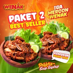 Wenak Paket 2 Porsi Iga Mercon Wenak Meat Food Makanan Daging