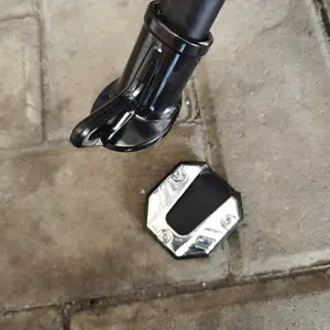 Bantalan Penyangga Kaki Kendaraan Listrik – Pedal Baterai Paduan Aluminium, Rangka Penyangga Samping Sepeda Motor, Bantalan Kursi Anti Selip Tunggal