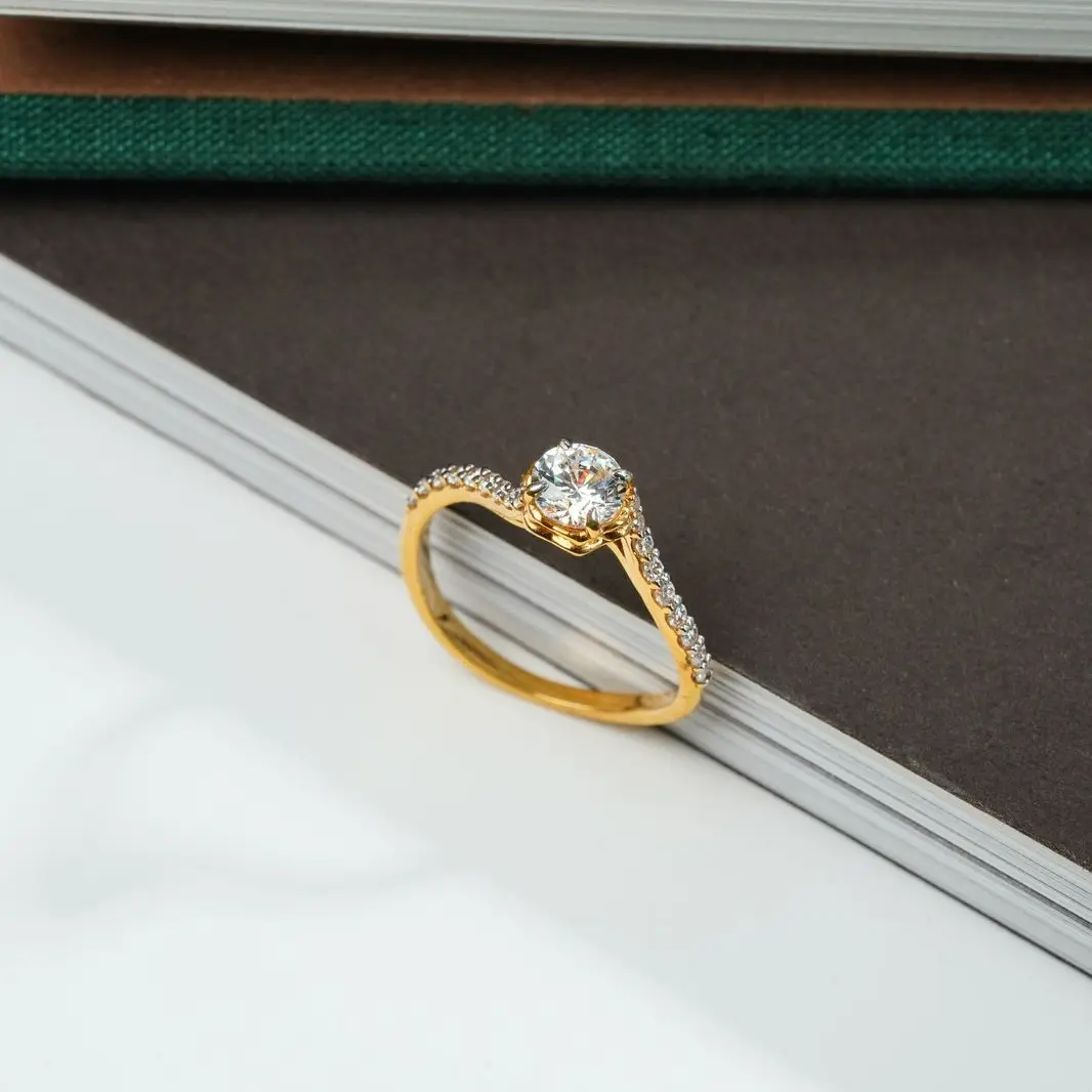 Cincin Emas Kadar 8K Model Mata Full Yellow Gold - Hala Gold