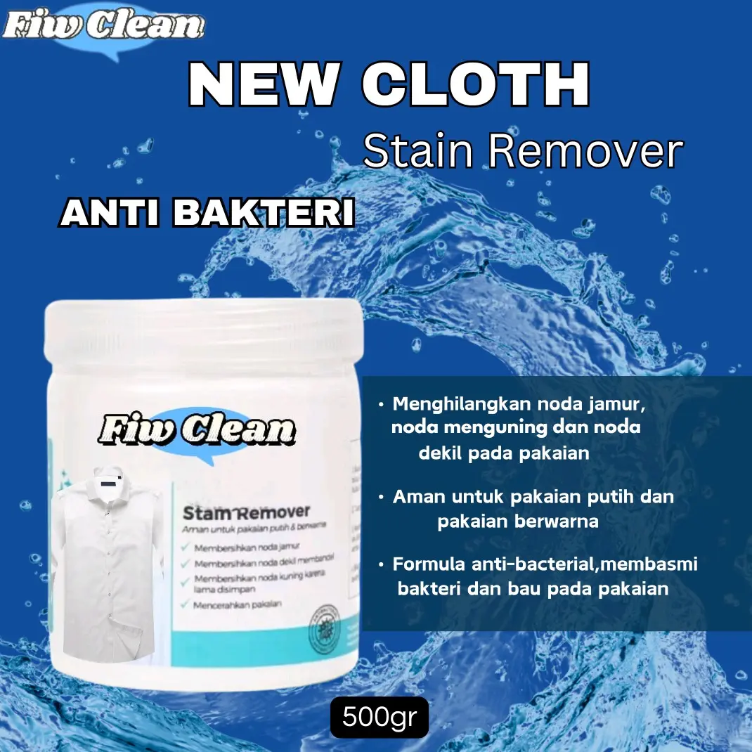 Pembersih jamur dan noda pada pakaian 500gr Clean,pemberih segala jenis baju
