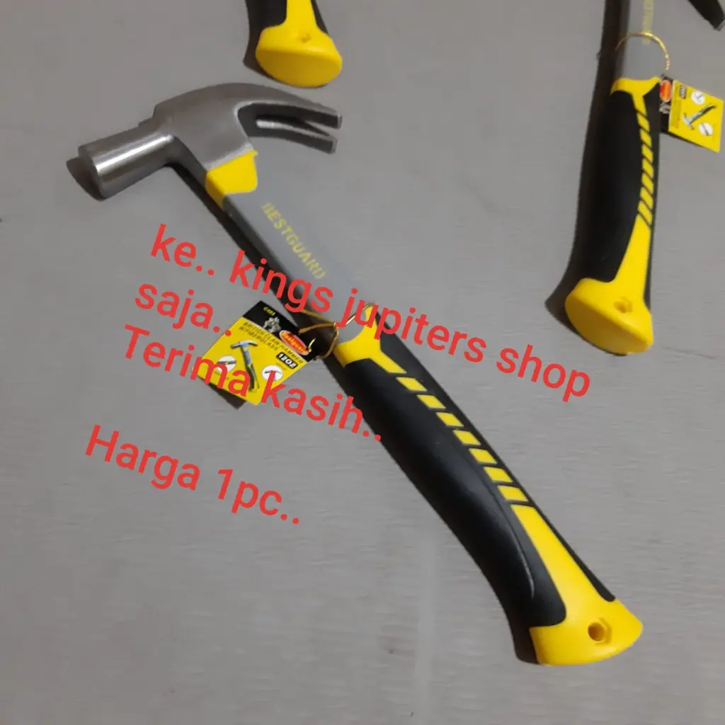Palu kambing gagang fiber 12oz16oz BESTGUARD atau MERK LAINNYA martil 8 12 16 oz Viber hammer cebol mini