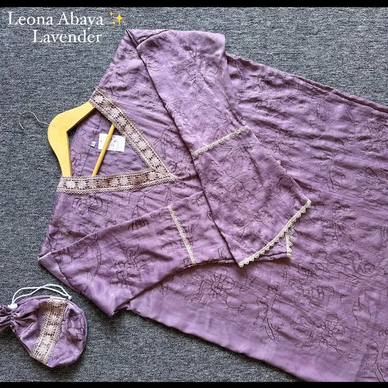 Abaya Leoni Kain Silk Embroidery 6