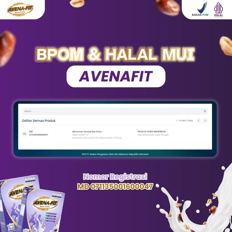 AVENAFIT Minuman Oat Susu Untuk Sarapan & Turunkan Kolesterol [1 Box] | Makanan Sarapan Sehat | Food Food Oatmeal Cereal Makanan Instan 3