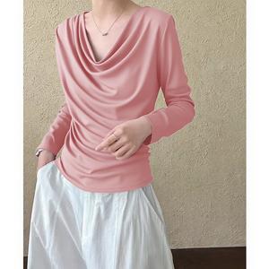 S-XXL【รุ่น ไอซิ่ง】ผ้าเย็นสบายผิว UPF เสื้อแขนสั้น กับ เสื้อแขนยาว ผู้หญิง เสื้อกว้างขวาง สะดวกสบาย เสื้อยืดผู้หญิง เสื้อผ้าสาว อวบไซซ์ใหญ่ เสื้อเซ็กซี่แซ่บๆ สีชมพู สำหรับผู้ที่ต้องการความสบายและสไตล์ Clothing Lady Women