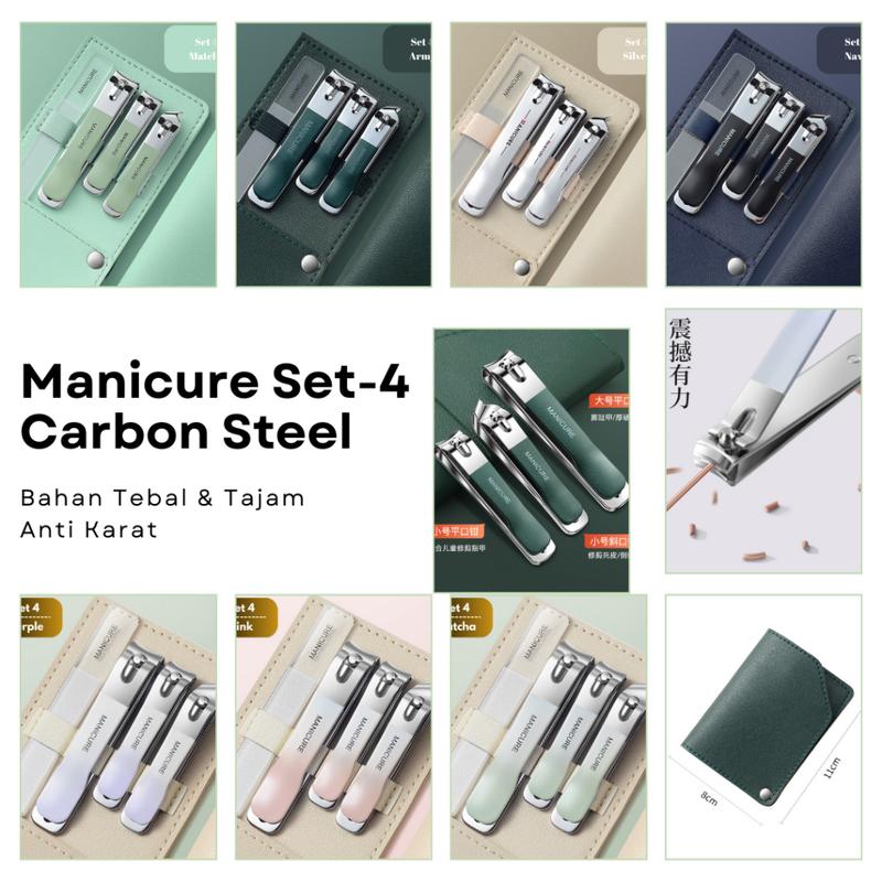 Best Quality - Manicure Set 4 Alat Perawatan & Gunting Kuku Premium Kilap Kuku Nano Glass 3