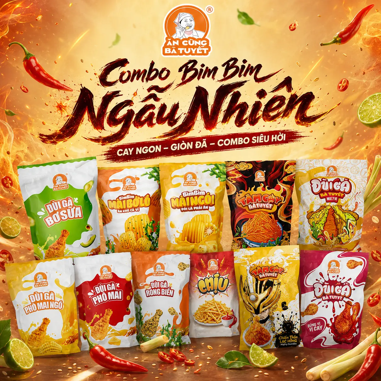 COMBO BIM BIM BÀ TUYẾT NGẪU NHIÊN - ĂN CÙNG BÀ TUYẾT BB3