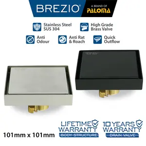 BREZIO Floor Drain Strainer Saringan Got Kamar Mandi Anti Bau FDBZ 18