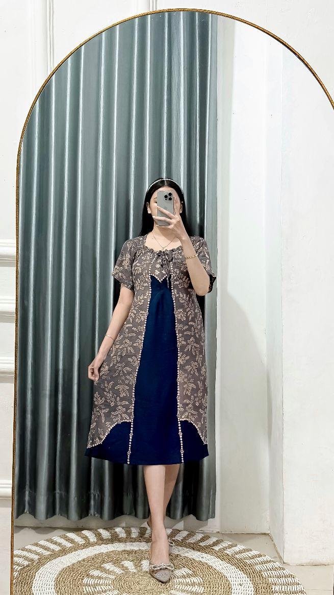 DASTER FUJI ANGGUN Rayon Premium Tebal Busui Bumil Dress Wanita