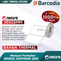 Gambar LABEL BARCODE THERMAL 30X20 MM 1 LINE (1000PC) - ISI 1000 dari Barcodia Kota Administrasi Jakarta Pusat 1 Tokopedia