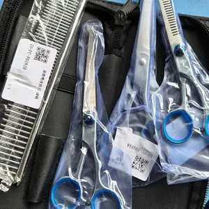 FOLOPETS Set Gunting Grooming Hewan Profesional Stainless Steel 6 Inci untuk Anjing dan Kucing