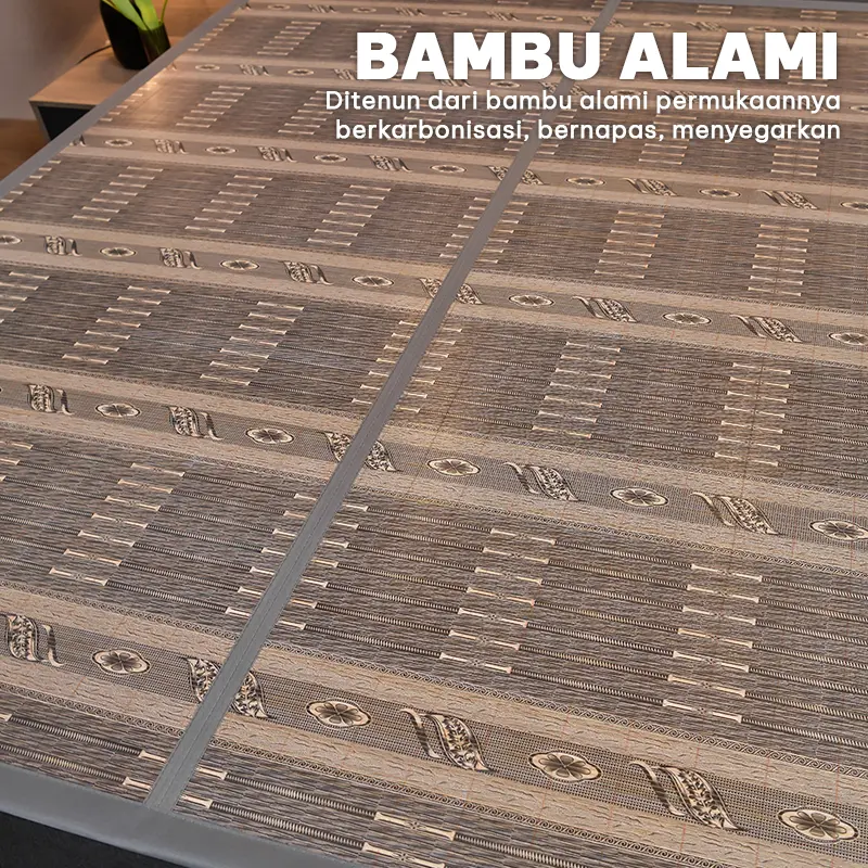 Barito Indo Tikar Rotan Bambu Premium 160x200cm Dekorasi Kamar Matras Pelindung Kasur | X2B2 3