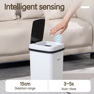 TEMPAT SAMPAH Pintar sensor tangan otomatis tanpa di sentuh praktis dan minimalis Tong Sampah Modern 16 Liter peralatan Kebersihan Rumah Tangga