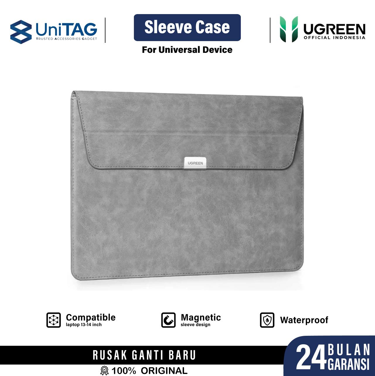 UGREEN Laptop (13"-14") Tas Laptop Magnetic Sleeve Case - Gray LP407 20432