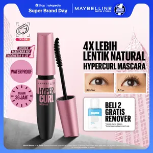 MAYBELLINE Volume Express Hypercurl Waterproof Mascara 9.2 ml Maskara Eye Make up Bulu Mata Panjang Tebal Tahan