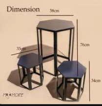 Product Review of MOJOMORE® Outdoor Metal Coffee Table, Ikea Nordic Style Side Table Small Table Meja Kopi Office Table Bedside Sofa Table Furniture from t**a 0