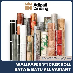 WALLPAPER DINDING MOTIF BATA DAN BATU ALL VARIANT