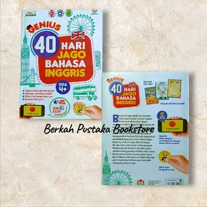 Genius 40 Hari Jago Bahasa Inggris untuk Usia 4+ dengan Video Animasi Pembelajaran Aktivitas Interaktif dan Flashcard Full-color