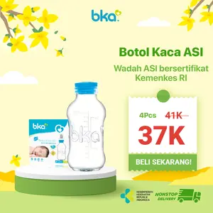 [PROMO] BKA Botol Kaca ASI isi 4pcs - Bersertifikat Kementerian Kesehatan RI l Booster Moms l botol kaca asi