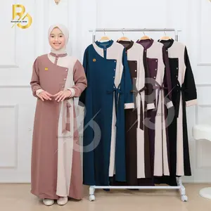 Gamis Anak Safiya Kids Anti UV 3-15 Tahun / Gamis Anak Tanggung Kombinasi / Gamis Muslim Anak