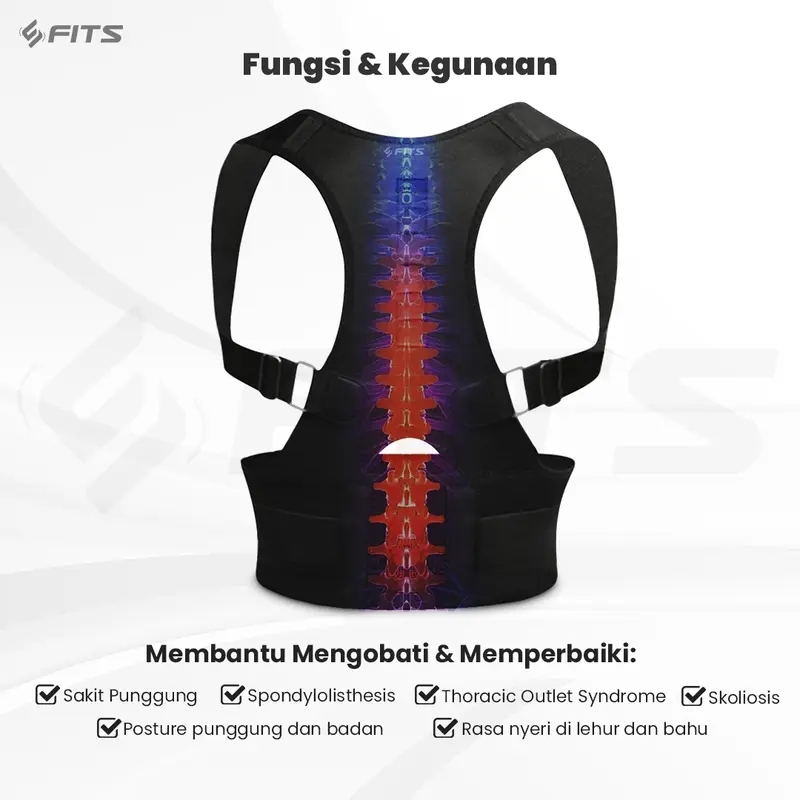 SFIDN FITS Premium Back Support Posture Corrector | Penyangga Punggung 3