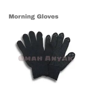 Sarung Tangan Safety Tukang Proyek Kerja Bintik Dotting Warna Hitam Matahari 1 Set