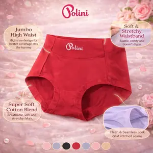 Polini - Paket Hemat isi 3,6&12Pcs Celana Dalam Wanita Bahan Katun Menyerap Keringat / Warna Random / Cd Polini Best Quality 1260