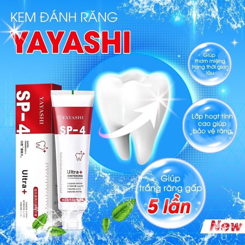 Kem đánh răng YAYASHI Sp-4 làm trắng răng, cải thiện vết ố vàng và ngừa sâu…