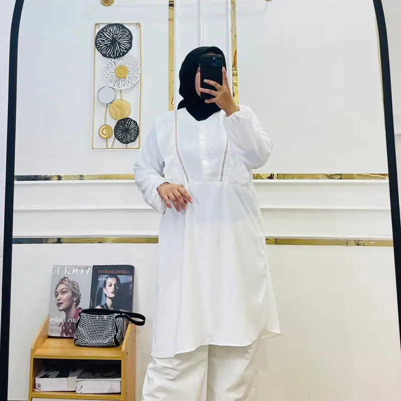 ATASAN CRINKLE WANITA TALI DADA POLOS 3