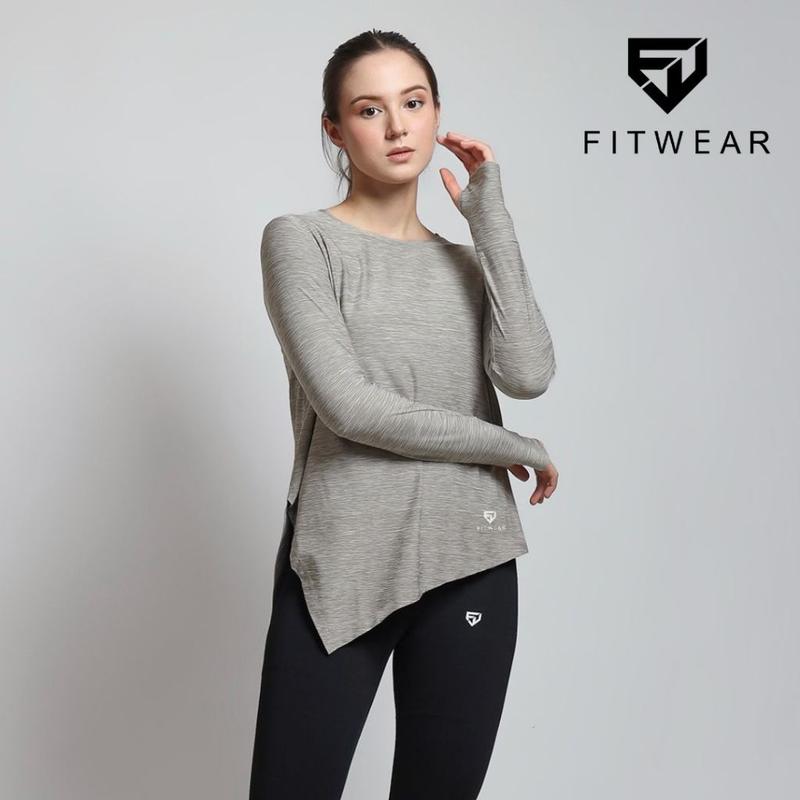 Fitwear - Kaos Olahraga Wanita FITWEAR NEW AURORA DRYFIT SIDE TIE OVERSIZE L/S - S - 2XL 8