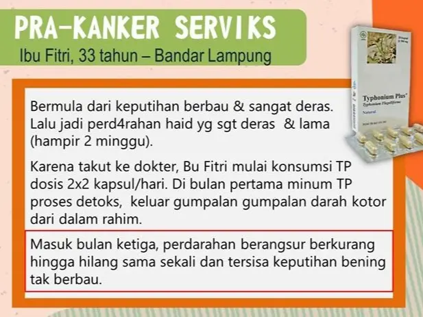 TYPHONIUM PLUS Obat Herbal Alami Kanker Tumor Miom Kista PCOS FAM