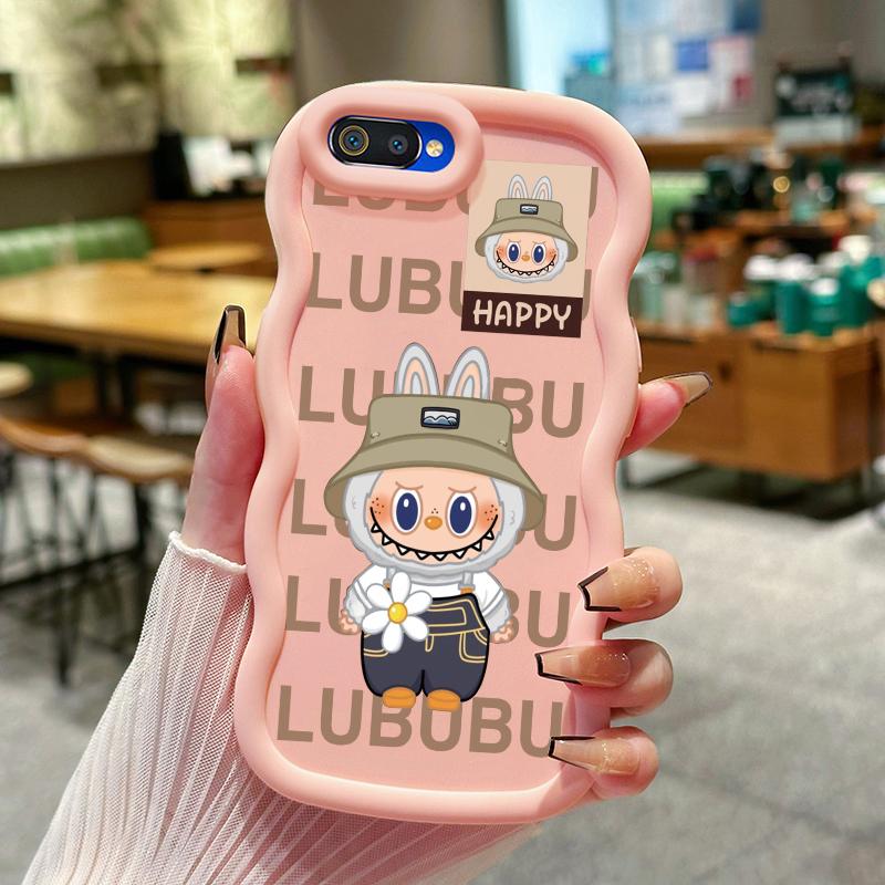 Casing Hp Untuk Realme C2 C2s OPPO A1K Case HP casing Softcase Labubu Happy terbuat dari bahan silikon Kesing Cesing kasing 1