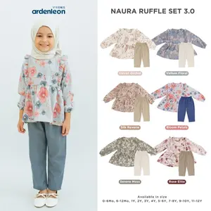 ARDENLEON Setelan Anak Perempuan Raya Naura Ruffle Set All