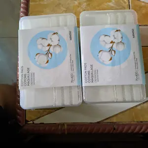 MINISO Facial Cotton Pads 75pcs Tebal + 400pcs Tipis Kapas Pembersih Makeup Make Up Bantalan Kapas Kotak Kapas Pembersih Wajah Kapas Kecantikan