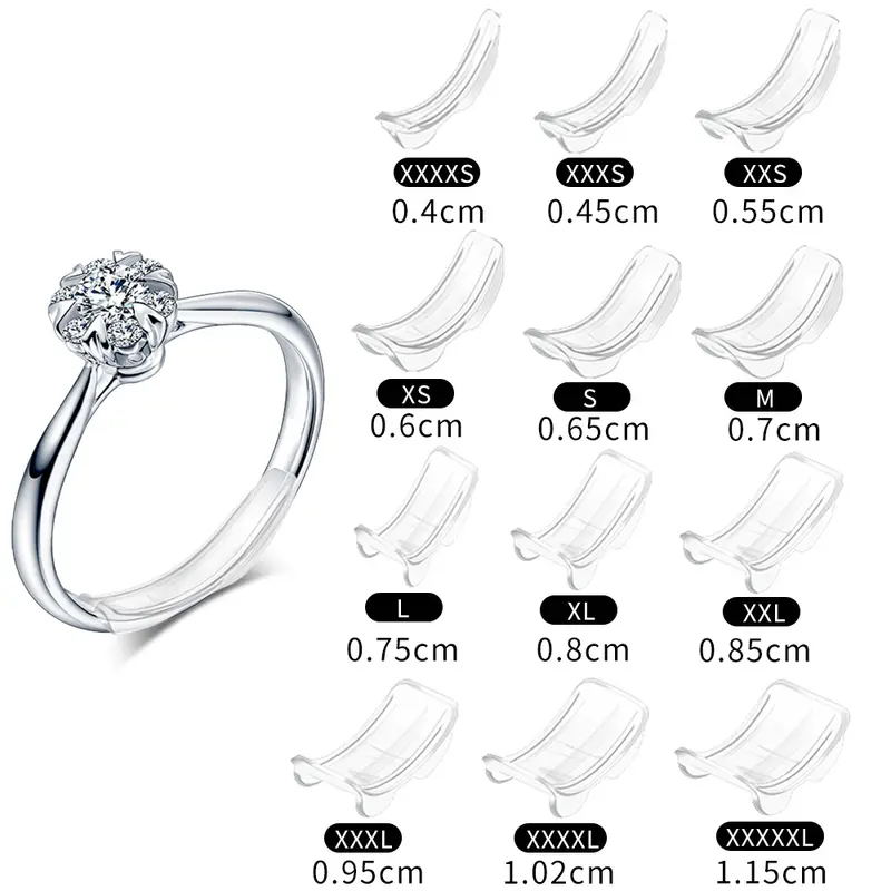 Ready Stock Pengatur Ukuran Cincin untuk Cincin Longgar / Pengukur Cincin Bening Tak Terlihat / Pengukur Ukuran Cincin Bening 4