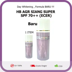 HB AGR SIANG SUPER SPF 70++ Pemutihan Pencerah Lotion Tubuh Hitam Formula Baru Day Whitening untuk Kulit Cerah dan Terlindungi dari UV