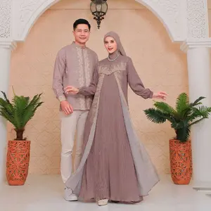 Qanira Series Latte - Sarimbit Terbaru Keke 2026  Baju Wanita Pasangan Setelan Dewasa Remaja
