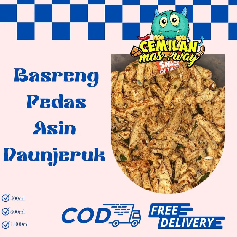 Cemilanmasway BASRENG BERISI 220gr TOPLES (600ml) 2