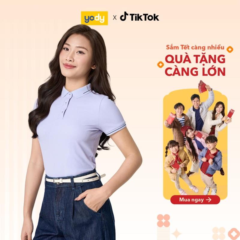  Áo Polo Nữ Yody Vải Siêu Co Giãn Bo Cổ Dệt Thể Thao Hạn Chế Bám Mồ Hôi Thoáng Mát WCPO25S035 