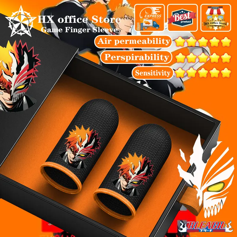 ปลอกนิ้วสำหรับเล่นเกม ดีไซน์ลายน้ำยาฟอกขาว HX