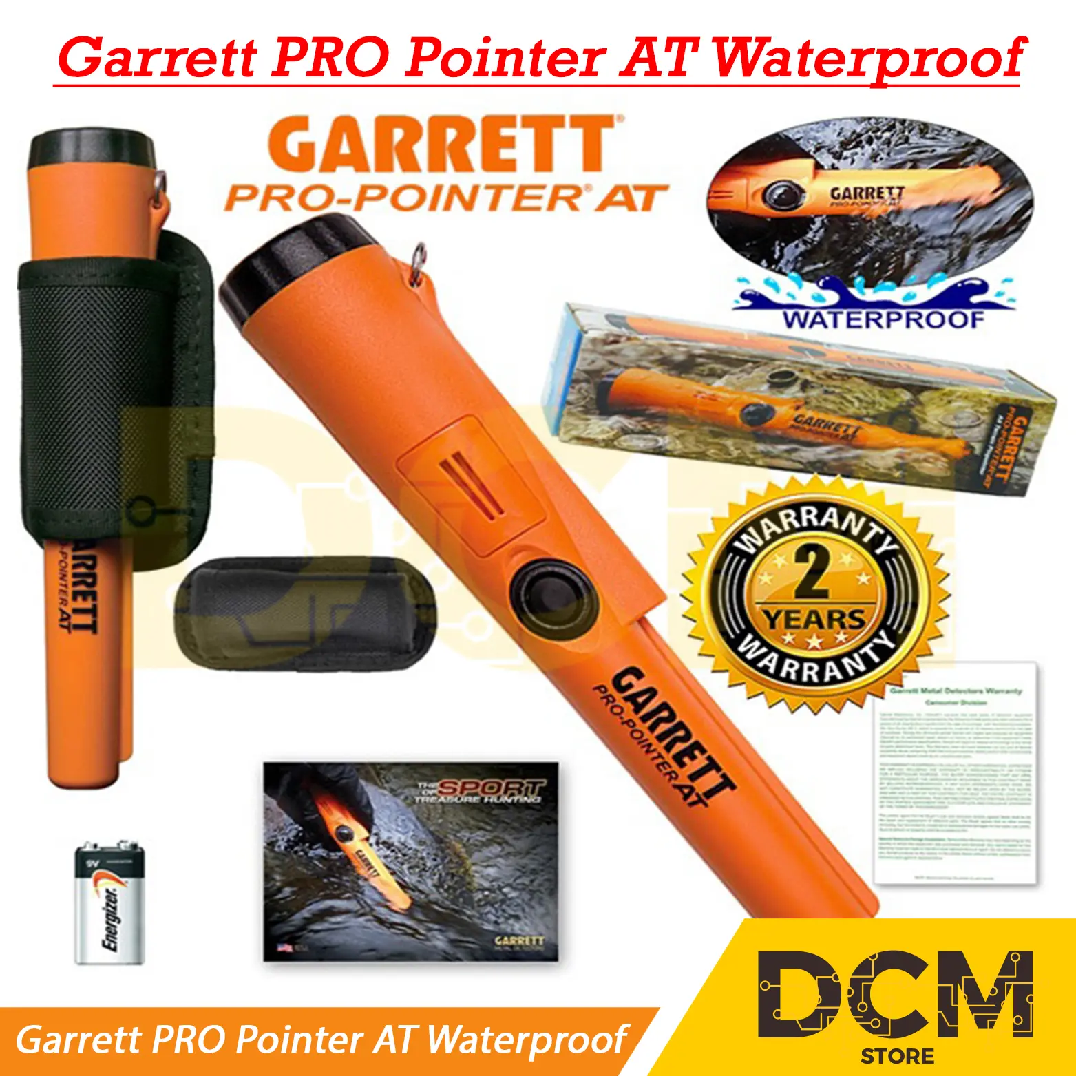 Garrett Pro Pointer AT Waterproof Gold Metal Detector Emas Perak Logam