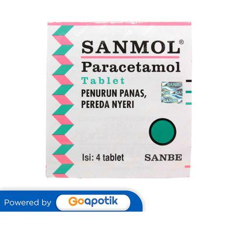 Gambar SANMOL 500 MG STRIP 4 TABLET dari Apotek Kama Farma by GoApotik Kab. Bekasi Tokopedia