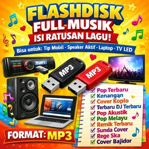 Flashdisk paling Murah Sudah Plus isi Lagu Mp3 Pilihan Terbaik buat Tip mobil ,speaker aktip Dll Penyimpanan box 6