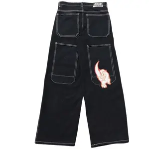 celana y2k motif bordir embossed embroidery